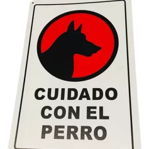 Letrero Cuidado Con El Perro 20x30 Termoplástico Resistente
