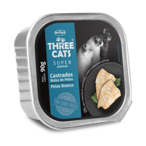 Biofresh Paté Three Cats SP Castrados Bolas de Pelo Pollo 90 Grs