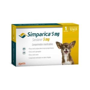 Simparica 1 comprimido 1.3 Kg. a 2.5 Kg