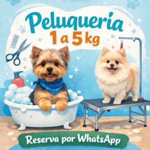 Servicio completo BAÑO+CORTE 1 A 5 KILOS PERRO PELUQUERIA (PELUQUERIA-BAÑO-CORTE DE UÑAS)
