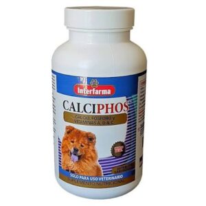Calciphos, Calcio, Fósforo y Vitaminas Para Perros 60 Tabletas